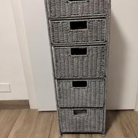 Cassettiera in Vimini