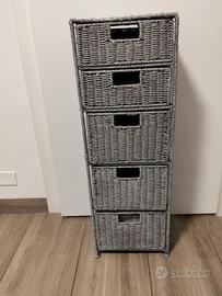 Cassettiera in Vimini