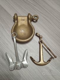 Nautica vintage barca arredo ancora ceneriera ital