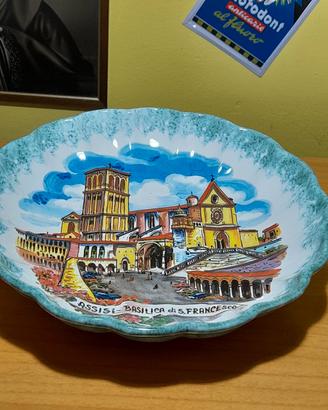 CENTROTAVOLA SOUVENIR DI ASSISI 30CM DIAMETRO 