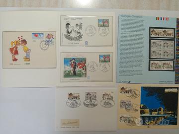 FDC grande Georges Simenon+ Cartolina + Francoboll
