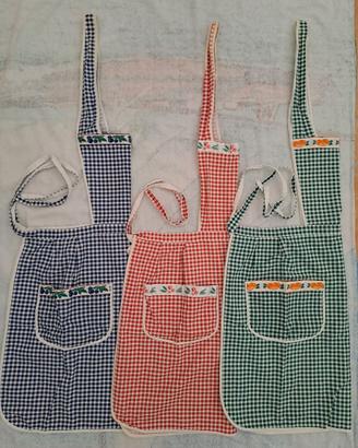 Tris Grembiuli Cucina Alberica – 100% Cotone