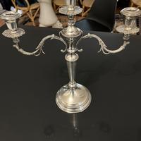 CANDELABRO ARGENTO  Stile Barocco Cesellato a mano