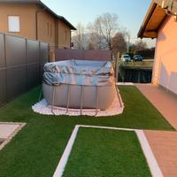 Piscina con pompa e kit pulizia piu vari accessori