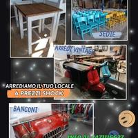 Sedie e tavoli per ristorbar e pizzerie