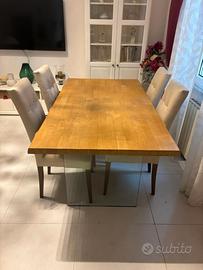 Tavolo da Pranzo Design Moderno con 4 sedie