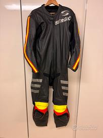 Tuta intera moto pelle vera