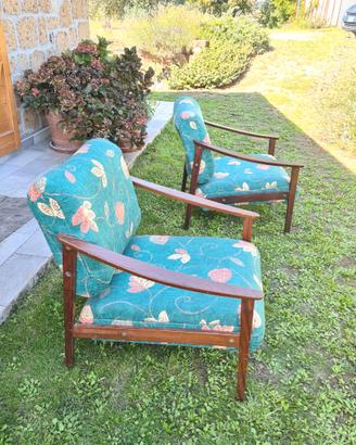 Coppia di poltrone vintage anni '60