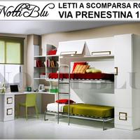 Letto a Scomparsa Castello legno design Roma