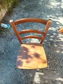 sedie legno color noce scuro 