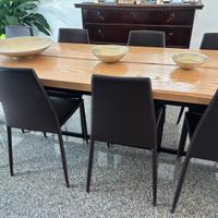 Sedie in ecopelle marroni