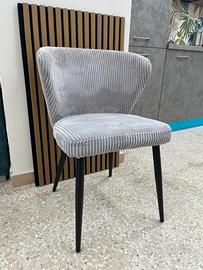 Sedia in velluto soffice