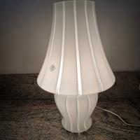 Lampada Fungo vetro Murano Mazzega righe 