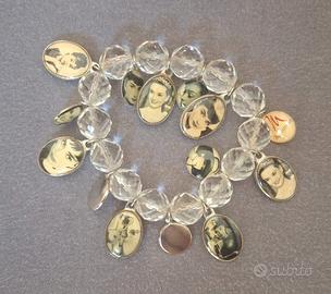 Braccialetto con ciondoli charm Audrey Hepburn