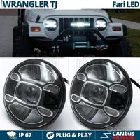 FARI LED 7 Pollici Per JEEP WRANGLER TJ OMOLOGATO