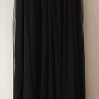Gonna lunga nera tulle donna