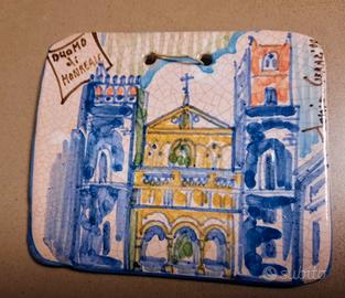 Mattonella souvenir dipinta a mano Monreale