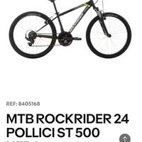 Bicicletta MTB ROCKRIDER 24 POLLICI ST 500