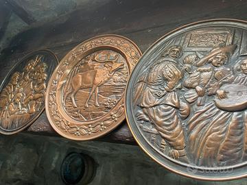 Piatti decorativi in rame