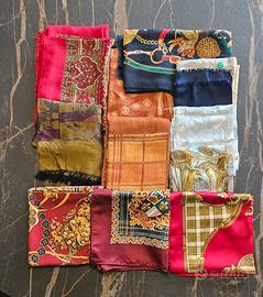 Set di 10 foulard e sciarpe miste