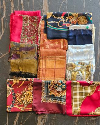 Set di 10 foulard e sciarpe miste