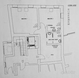 Studio medico con 2 ambulatori 2 bagni