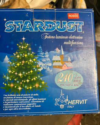 Luce decorazioni albero natale festone