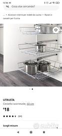 Cestello estraibile cucina ikea (quantità 2)