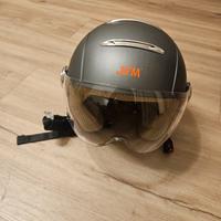 Casco moto bambino bambina grigio 6 fino a 9 anni