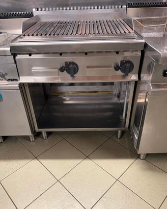 Griglia a gas con pietra laviga