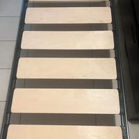 Letto singolo, rete a doghe Eminflex + materasso