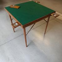 tavolino da poker vintage pieghevole