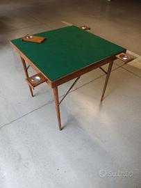 tavolino da poker vintage pieghevole