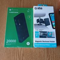 powerbank  e supporto cellulare auto