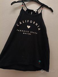 🤍 Canotta California total black con spalline 🤍