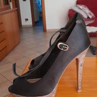 Scarpe Nere punta Aperta numero 36