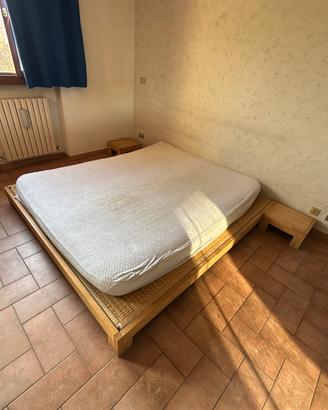 Futon con tatami e comodini Cinius