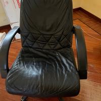 Sedia ufficio girevole pelle