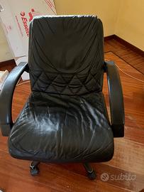 Sedia ufficio girevole pelle