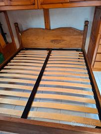 letto matrimoniale in castagno 