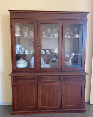 Cristalliera legno arte povera 