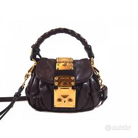 Miu Miu Mini Coffer Gauffre Testa di Moro