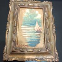 Antico quadro dipinto olio su tela di A. Giordano