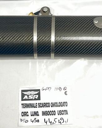 TERMINALE DI SCARICO UNIVERSALE OMOLOGATO IN CARBO