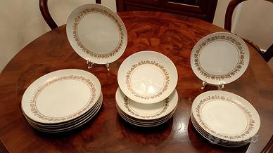 Piatti porcellana oro+piatti di portata+zuppiera