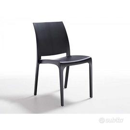 VOLGA - Sedia polipropilene/fibra di vetro nera