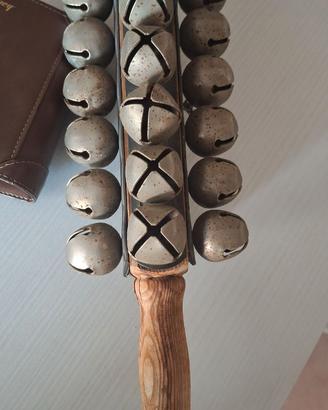 Sonaglio da slitta con manico in legno