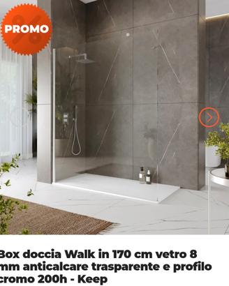 Box doccia walkin 170cm nuovo ancora imballato 