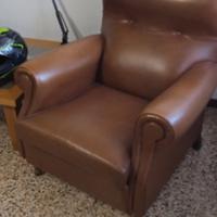 poltrona similpelle anni 70