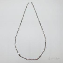 COD.183.26 COLLANA DODO' ORO BIANCO 18K 750